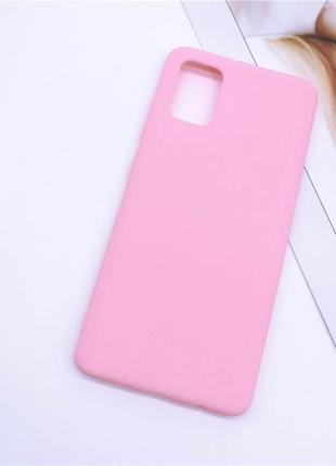 Чехол soft touch для oppo a72 силикон бампер светло-розовый