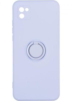 Чехол fiji holder ring для samsung galaxy a03 (a035) бампер накладка с подставкой lilac