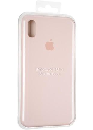 Чехол fiji silicone case для apple iphone xs max бампер накладка full soft pink sand4 фото