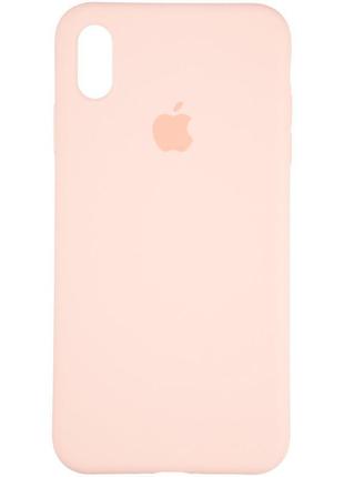 Чехол fiji silicone case для apple iphone xs max бампер накладка full soft pink sand2 фото