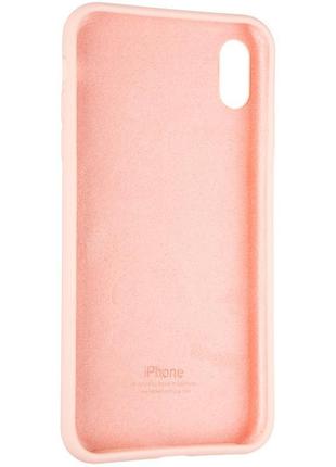 Чехол fiji silicone case для apple iphone xs max бампер накладка full soft pink sand3 фото