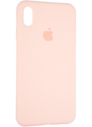 Чехол fiji silicone case для apple iphone xs max бампер накладка full soft pink sand