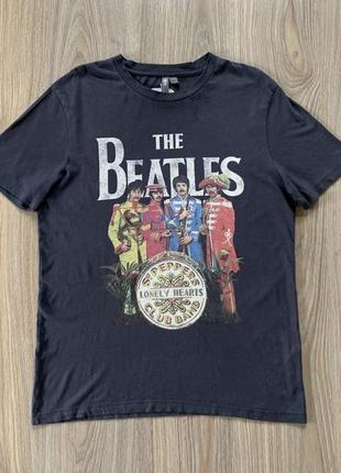 Чоловіча бавовняна футболка з принтом the beatles