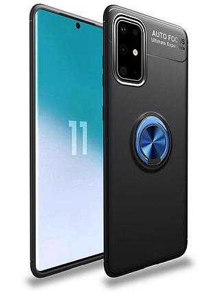 Чехол fiji hold для samsung galaxy s20 fe (g780) бампер накладка с подставкой black-blue