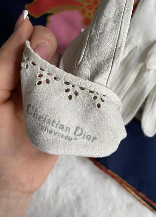 Винтажные перчатки из натуральной кожи christian dior pp 6,54 фото