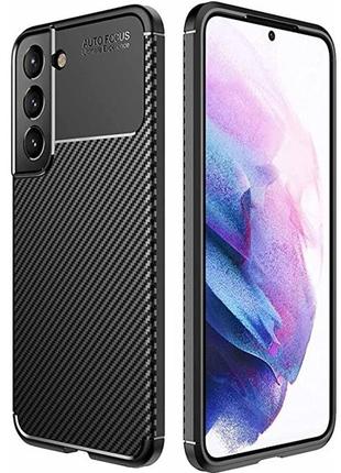 Чохол fiji ultimate carbon для samsung galaxy s22 plus (s906) противоударный бампер чорний