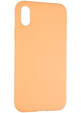 Чохол fiji silicone case для apple iphone xr бампер накладка full soft papaya (без лого)