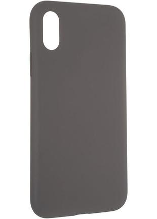 Чохол fiji silicone case для apple iphone x бампер накладка full soft cocao (без лого)