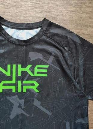 Футболка nike air спортивна чоловіча сіра камуфляж