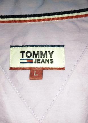 Сиреневая женская рубашка tommy hilfiger приталеная рубашка блузка7 фото