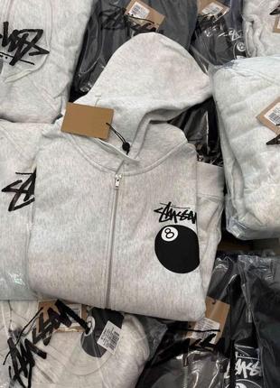 Zip hoodie stüssy 8 ball