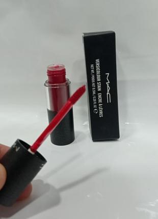 Червона матова помада mac stain last minute