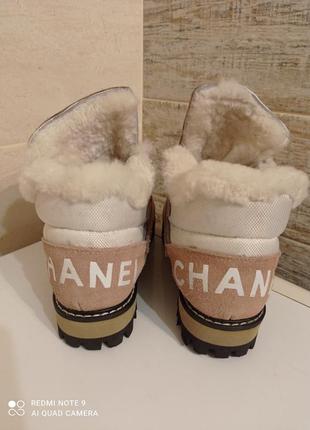 Зимние ботинки chanel в подарок сумка2 фото