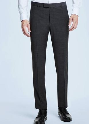 Нові костюмні штани слім сині тонка вовна'strellson' 50р