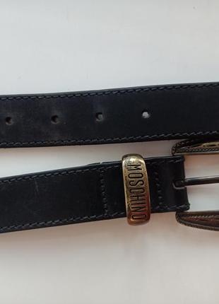 Moschino винтажный кожаный ремень винтаж 80-90 см7 фото