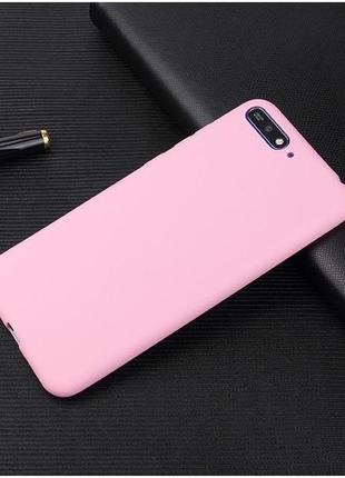 Чехол для huawei y6 2018 силикон soft touch бампер светло-розовый