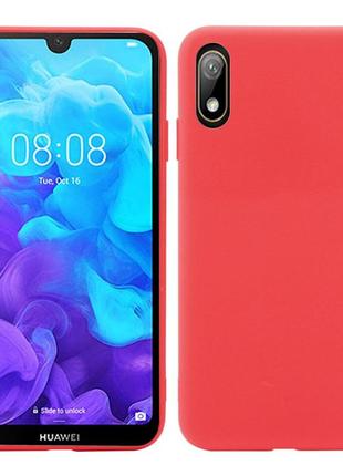 Чехол soft touch для huawei y5 2019 силикон бампер красный