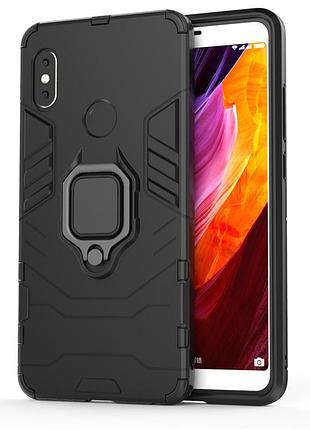 Чохол ring case для xiaomi redmi note 5 / note 5 global / note 5 pro броньований бампер з кільцем чорний 2