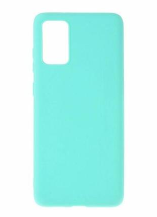 Чехол soft touch для samsung galaxy s20 plus (g985) силикон бампер мятно-голубой