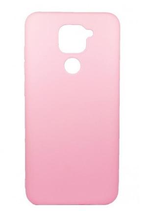 Чехол soft touch для xiaomi redmi 10x 4g силикон бампер светло-розовый