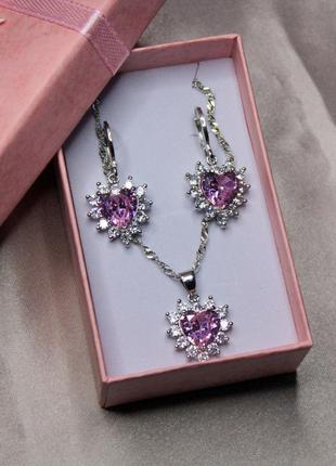 Набір прикрас срібне покриття s925