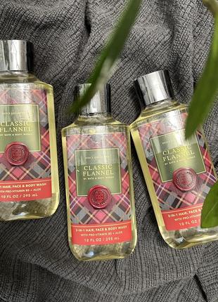 Bath&body works classic flannel  гель для душа