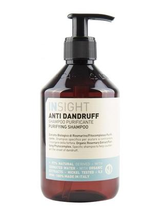 Insight anti dandruff
шампунь чистящий против перхоти, 900 мл.