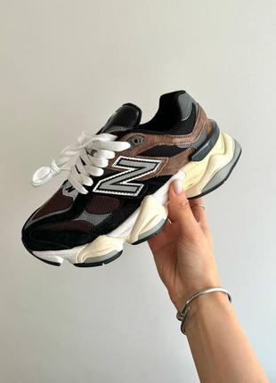 Унісекс кросівки new balance 9060 “dark brown” premium