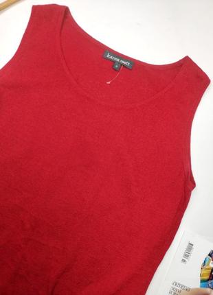 Жилет женский красного цвета джемпер без рукавов красного цвета от бренда karen scott xs2 фото
