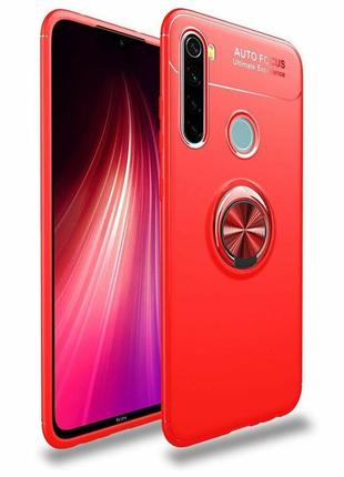 Чехол fiji hold для xiaomi redmi note 8 бампер накладка с подставкой red