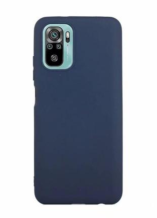 Чехол fiji soft для xiaomi mi 11i силикон бампер темно-синий