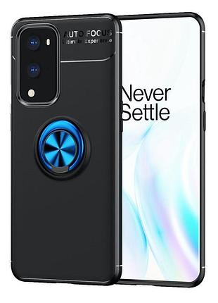 Чохол fiji hold для oneplus 9 pro бампер накладка з підставкою black-blue