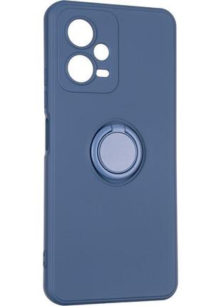 Чехол fiji holder ring для xiaomi redmi note 12 5g global бампер накладка с подставкой blue