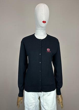 Love moschino кардиган светр вишитий логотип кофта шерсть вовна кашемір