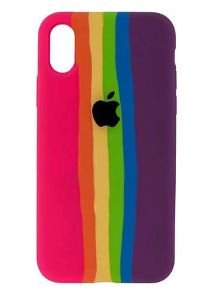 Чохол fiji colorfull для apple iphone x бампер накладка pink neon