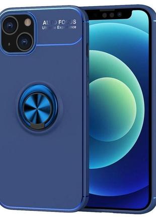 Чохол fiji hold для apple iphone 13 бампер накладка з підставкою blue