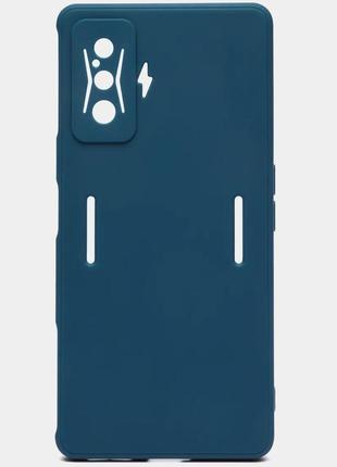 Чохол fiji soft для xiaomi redmi k50 gaming силікон бампер темно-синій