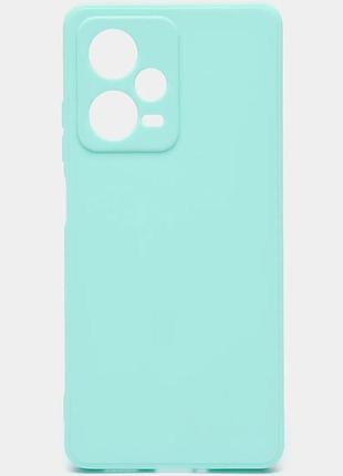 Чехол fiji soft для xiaomi redmi note 12 pro 5g силикон бампер голубой