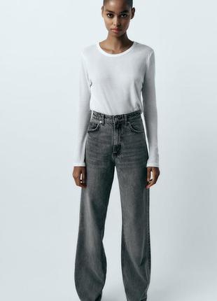 Джинсы high-rise wide leg от zara5 фото