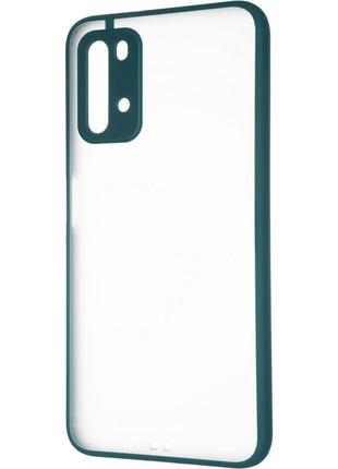 Чехол fiji matt new для xiaomi poco m3 бампер матовый green