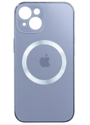 Чехол fiji magsafe для apple iphone 13 противоударный бампер с защитой блока камер голубой