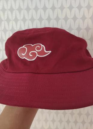 Панама naruto красная бордовая мужская аниме шапка кепка женская мерч