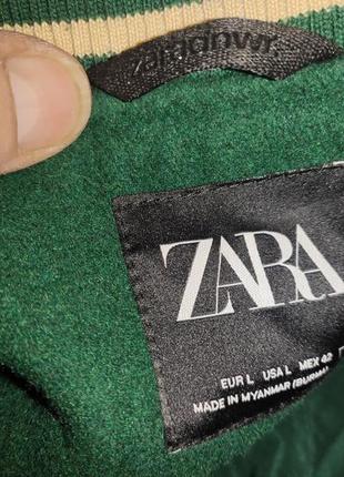 Нова сток оригінал брендова курточка куртка демі бомбер американка zara .gren crystal clear varsity.хл10 фото