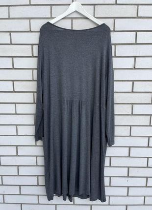 Стрейчевое серое платье с карманами большого размера батал bonprix2 фото