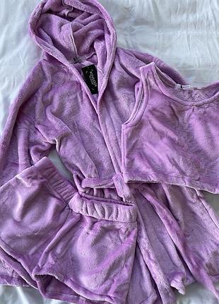 Новый комплект для сна, пижама, халат