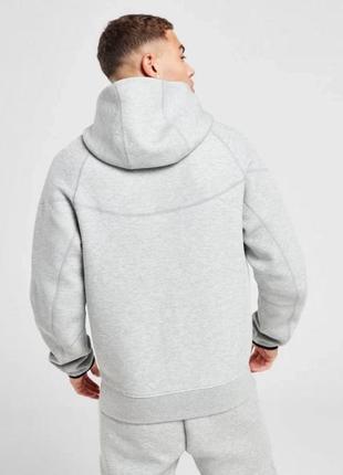 Толстовка мужская nike tech fleece full-zip hoodie grey (арт. fb7921-063)3 фото