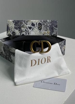 Жіночий шкіряний гаманець dior saddle belt black ultrasmooth calfskin gold