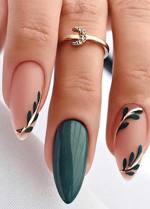 Накладні нігті 24 шт. + 24 клейових стиків для типс + пилка - стилет