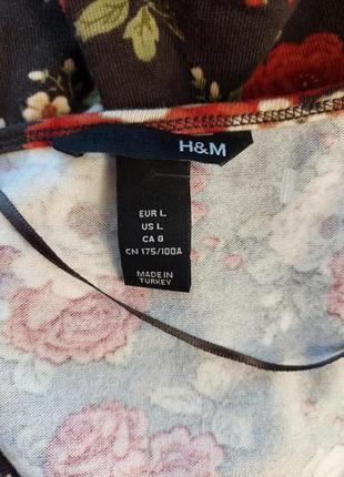 Фирменный h&m яркий стильный кардиган на 95% хлопок в цветах, размер л-хл10 фото