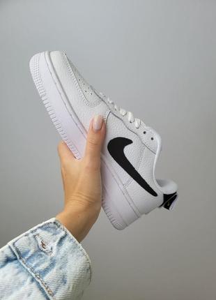 Nike air force 1 white black3 фото
